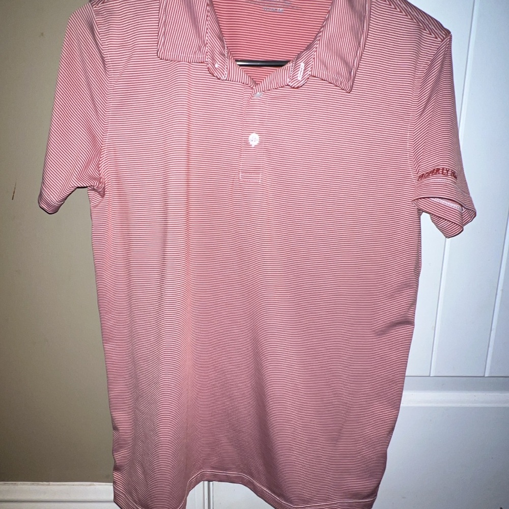 Kids Pink Striped Polo Shirt